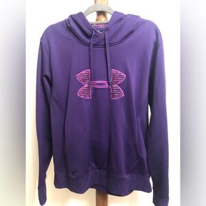 Under Armour Women's Deep Purple Hoodie with Pink Accents